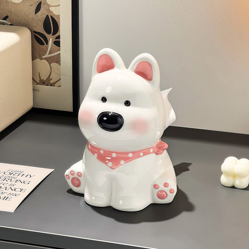 可爱西高地纸巾盒客厅纸