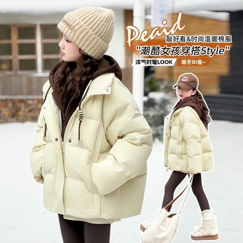 女童棉服外套冬装2025新款洋气
