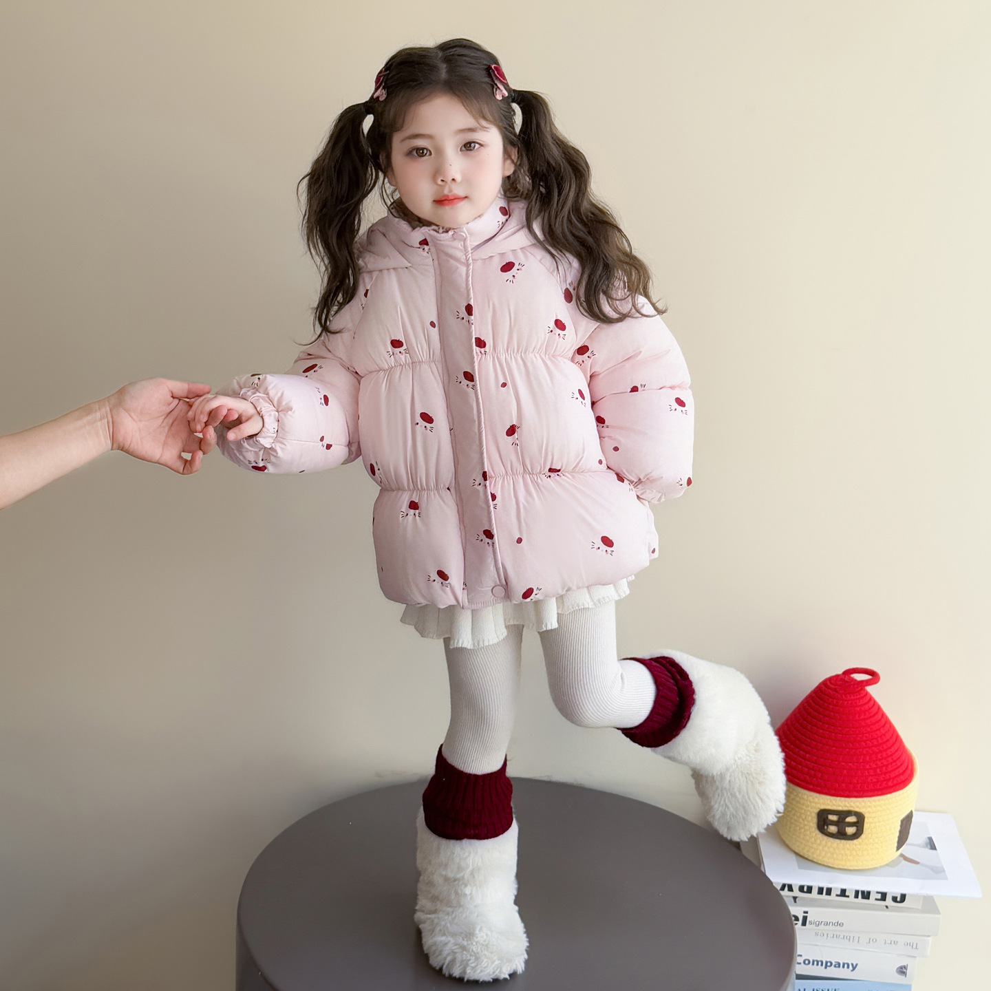 女宝宝棉衣冬装洋气时髦儿童加厚