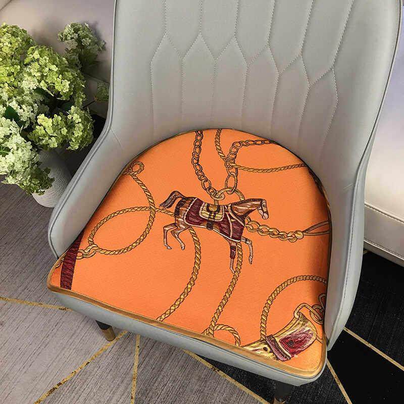 马蹄形轻奢皮餐椅垫橙橘四季家用餐桌椅坐垫防滑现代简约北欧定制,居家布艺,椅垫,淘宝优惠券,粉丝福利购,淘宝优惠卷