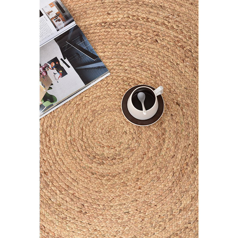 圆形藤编地毯卧室床边垫子手工编织草垫客厅茶几椅子地垫摄影装饰,居家布艺,地毯,淘宝优惠券,粉丝福利购,淘宝优惠卷