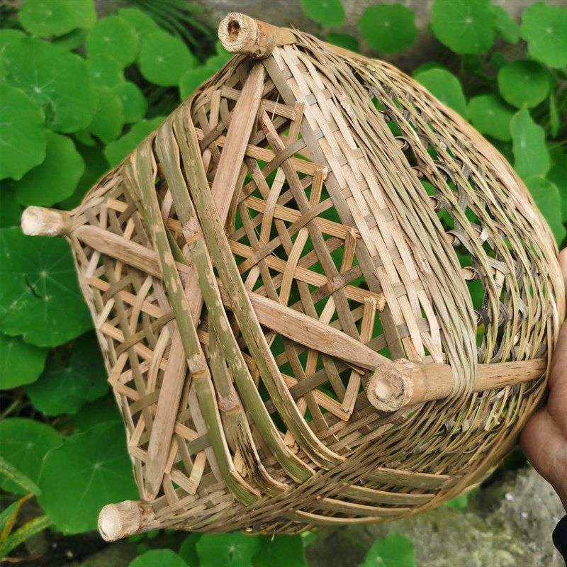 竹编手提篮镂空竹篮鸡蛋篮装菜水果篮家用收纳筐手工竹篮竹筐,特色手工艺,竹编/竹雕,淘宝优惠券,粉丝福利购,淘宝优惠卷