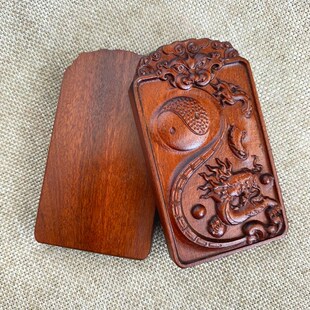 道家用品雷击枣木吊坠国潮十二生肖项链本命年属相辰龙饰品手串