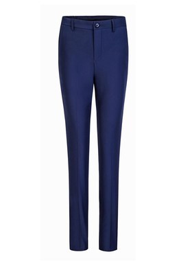 深紫色西裤女士修身长裤直筒职业4S店工作裤口袋松紧腰春秋款哔叽