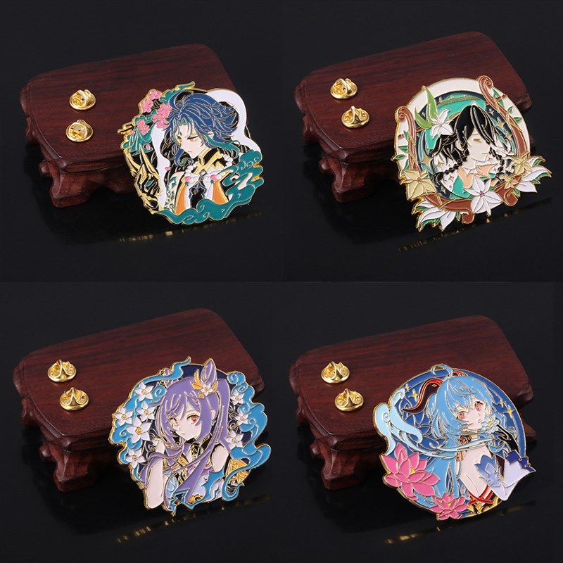 原神周边金属人物徽章胡桃达达利亚公子空莹莫娜胸针动漫游戏挂件,节庆用品/礼品,钥匙扣,淘宝优惠券,粉丝福利购,淘宝优惠卷