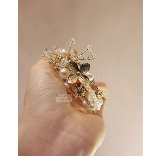 多层水晶水钻高端简约闪闪新娘伴娘姐妹团伴手礼手腕花珍珠手环