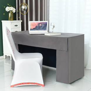 加厚会议台尼桌布展会活动酒店会议室桌子套绒面高档台泥桌罩定做