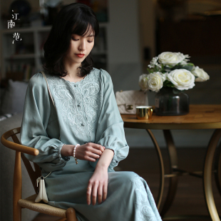 江南范复古改良汉服女唐装中国风女装上衣年轻款气质短款旗袍T恤