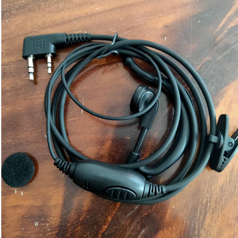 对讲机耳机K头M头Y头插头耳挂式柔韧挂式耳机线单吼耳唛耳塞对讲