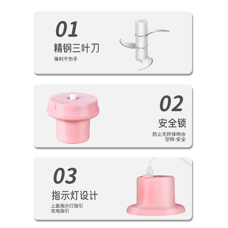 蒜泥神器电动绞蒜器捣蒜末粉碎机家用无线搅碎机辅食机小型打蒜器