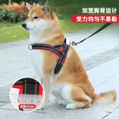 狗狗牵引绳柴犬金毛拉布拉多中大型犬马鞍式 大狗胸背带可调节狗绳