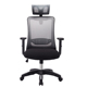 高靠背头枕电脑椅升降扶手旋转网布家用书房办公椅舒适久坐老板椅