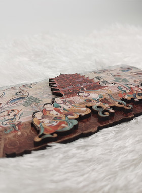 敦煌壁画木质冰箱贴复古风创意3d立体装饰磁性贴旅游纪念品包邮