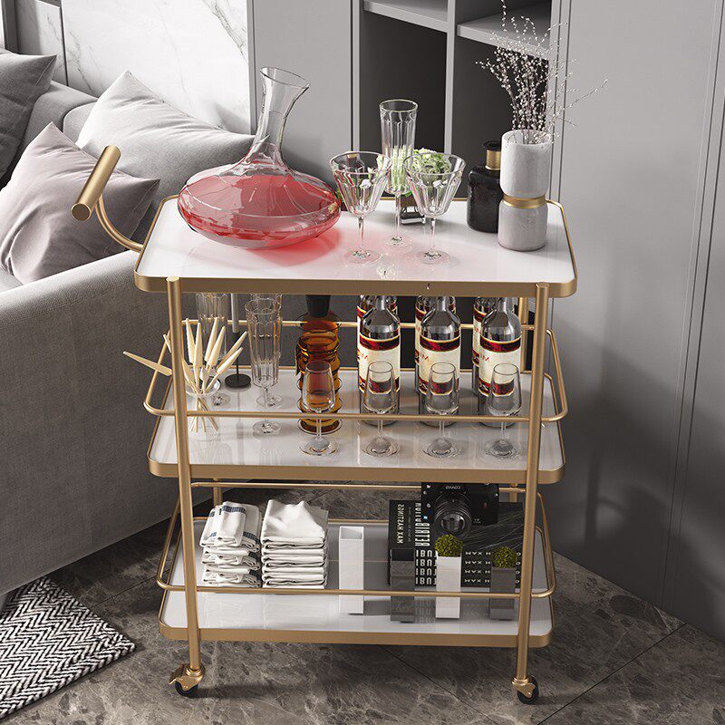 欧式酒水车轻奢金色置物架酒店多功能三层手推车餐厅家用餐车铁艺,商业/办公家具,餐车/摆摊车/小吃车,淘宝优惠券,粉丝福利购,淘宝优惠卷