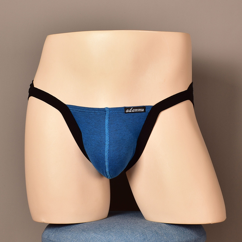 男士低腰三角裤单层U凸性感纯棉加胖大码透气内裤时尚青年打底裤