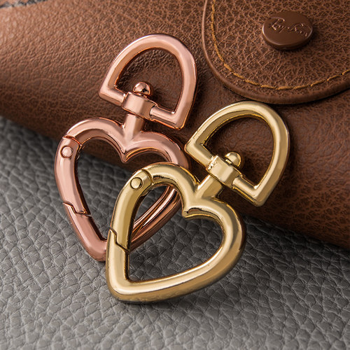 【4个装】爱心开口圈钥匙扣 配件弹簧圈环钥匙链 锁匙扣DIY小配饰