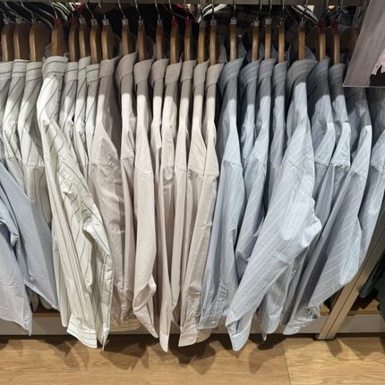 合作款/男女装宽松条纹衬衫/长袖衬衣外套休闲上衣R476025/477642