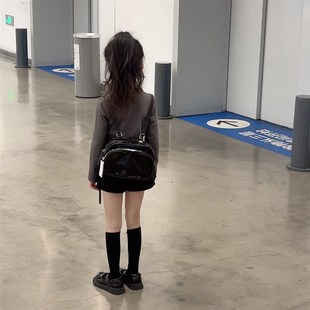 百褶儿童半身裙高腰短裙套装 褶皱衬衫 防走光裙裤 上衣女孩长袖 夏季