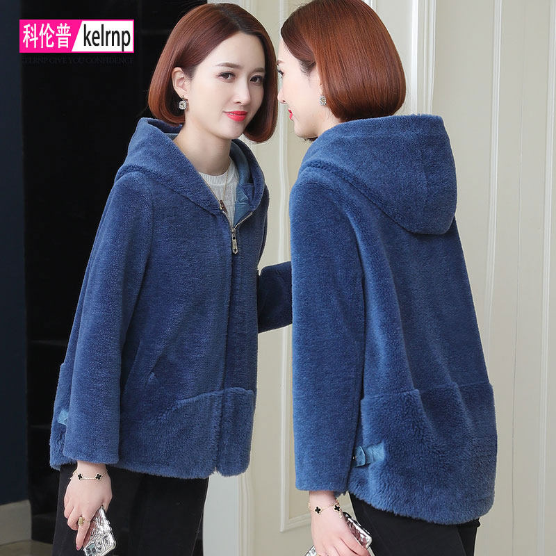 羊剪绒大衣女新款2021冬短款带帽OL气质时尚羊羔毛毛颗粒皮草外套,女装/女士精品,皮草,淘宝优惠券,粉丝福利购,淘宝优惠卷