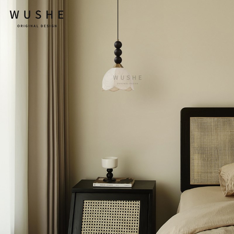 菲罗拉中古法式卧室床头吊灯茶室阳台可升降书房主卧复古氛围灯具