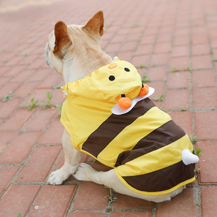 宠物雨衣柯基法斗柴犬泰迪边牧金毛大狗狗防水小蜜蜂衣服