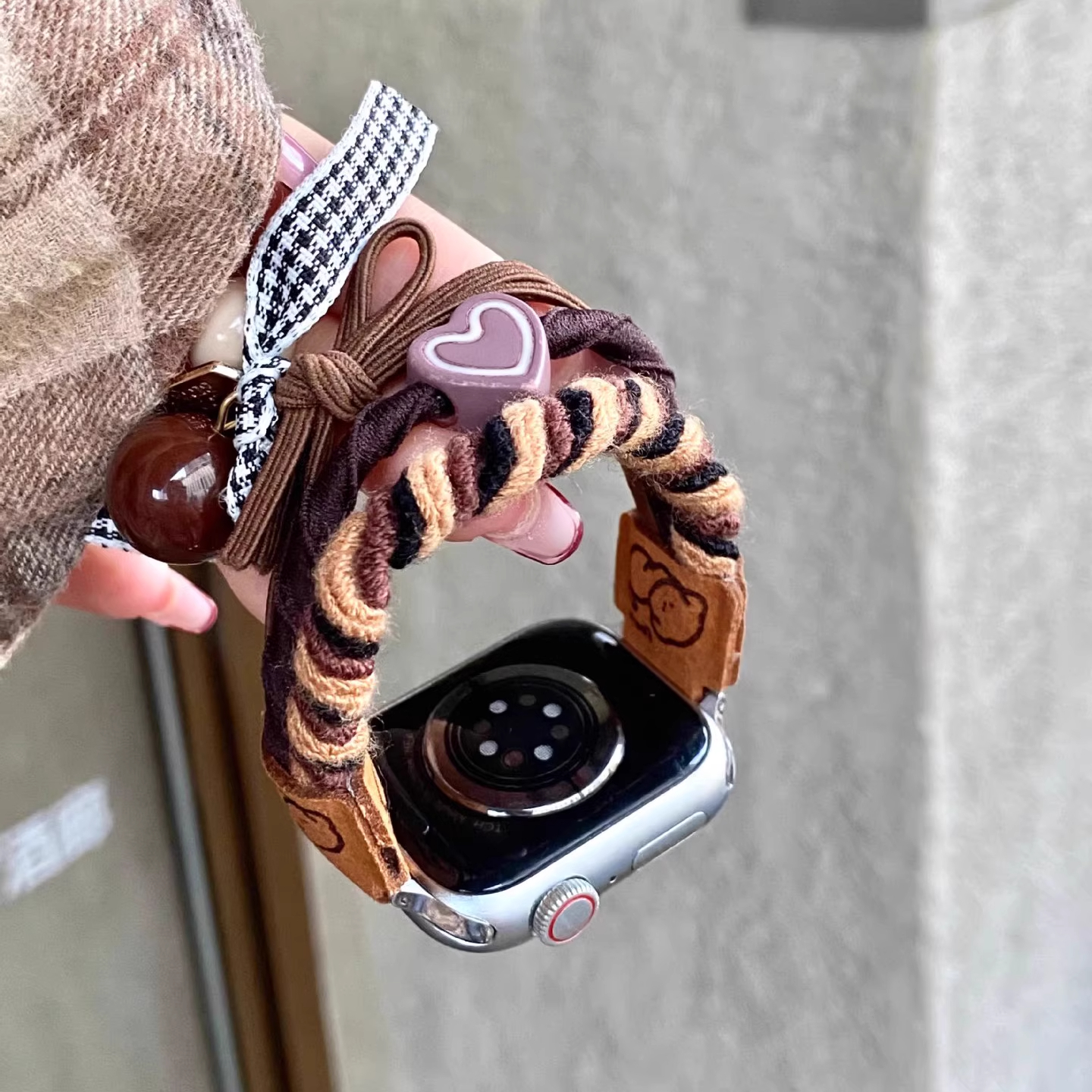 爱心弹力发圈苹果手表带