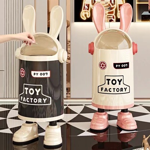 垃圾桶家用新款可爱客厅厨房卧室大容量卡通卫生间创意纸篓高颜值