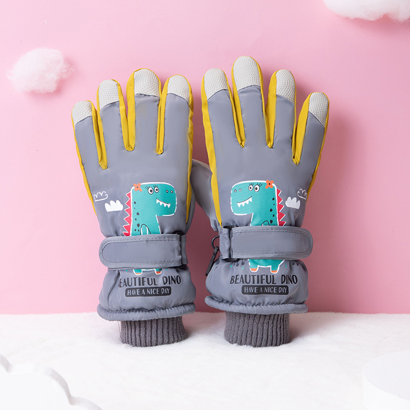 手套儿童滑雪冬季加绒触屏骑行