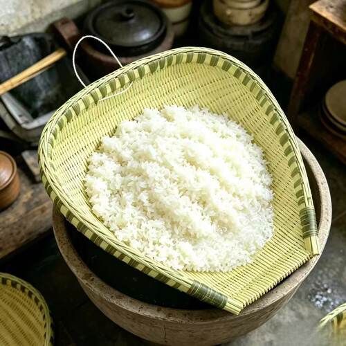 竹编筲箕簸箕厨房家用制品淘米