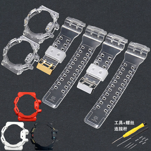 卡西欧GA400表带黑色透明表壳gba