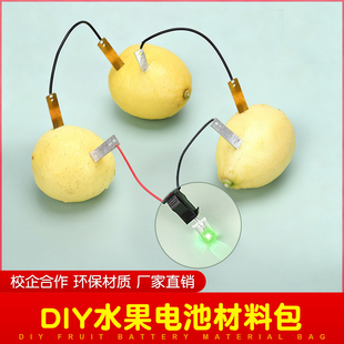 diy可乐苹果柠檬水果电池发电时钟科学做实验材料器材幼儿园小学