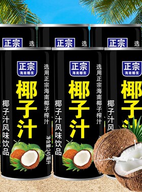 【 到手一箱】正宗椰子汁 聚餐休闲饮料240ml*6罐海南风味椰汁