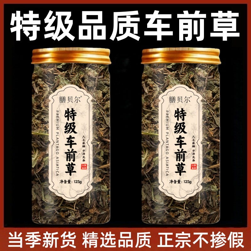 野生车前草泡茶干货新鲜纯天然整株车前草茶尿高酸特级金钱草花茶