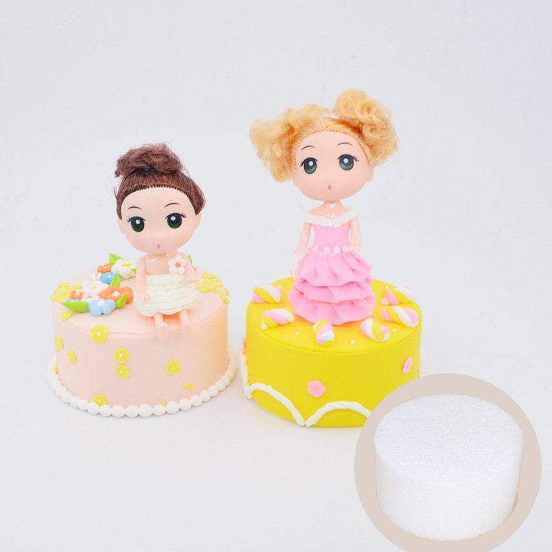 手工DIY泡沫蛋糕模型彩泥粘土珍珠泥蛋糕底坯 儿童食玩DIY材EC34