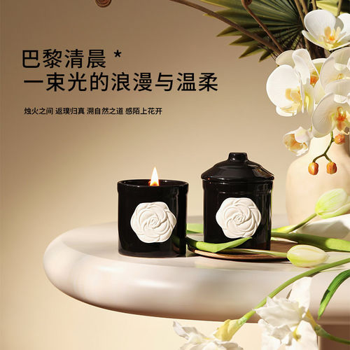 法式复古小香风山茶花香薰蜡烛