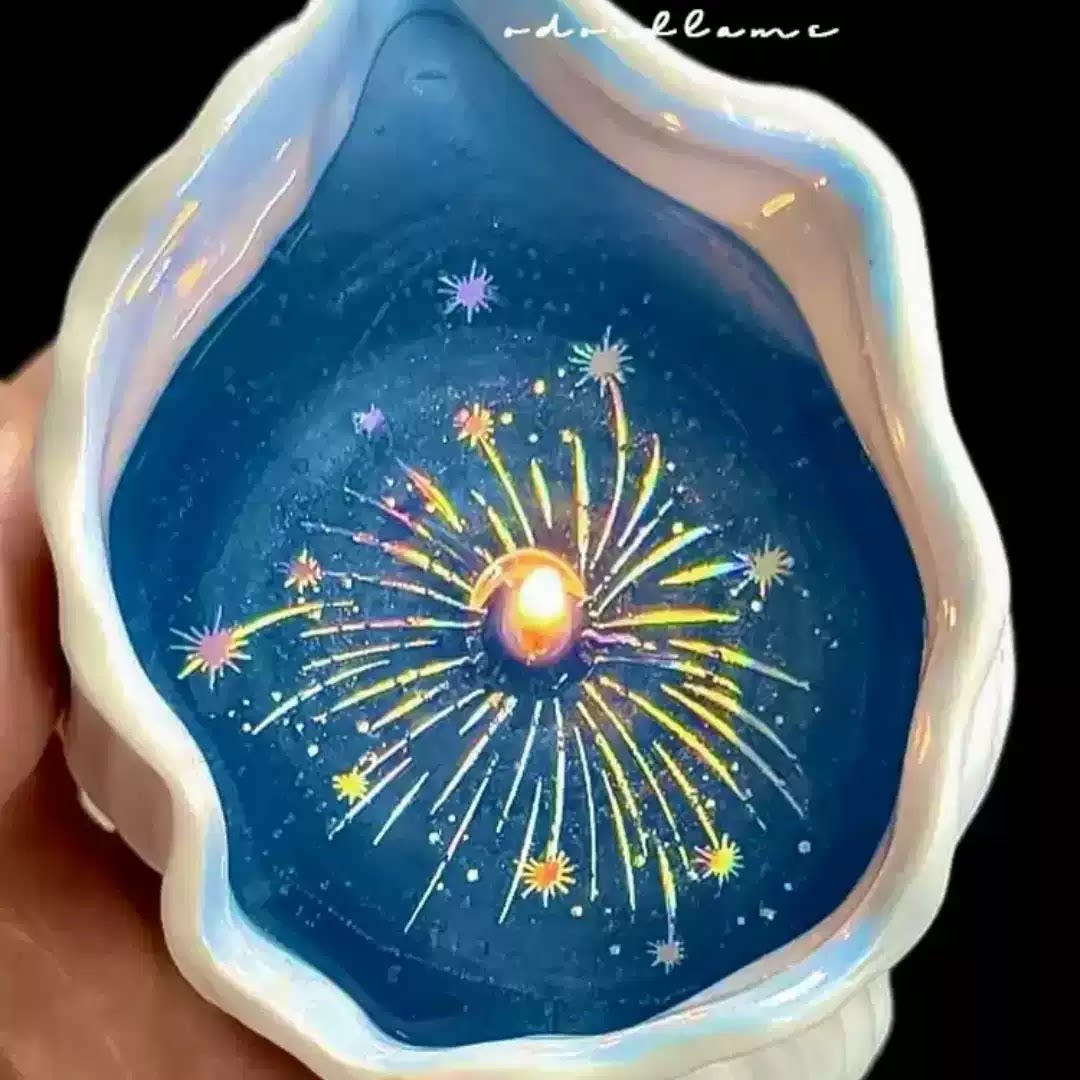 烟花海螺贝壳香薰蜡烛生日礼物