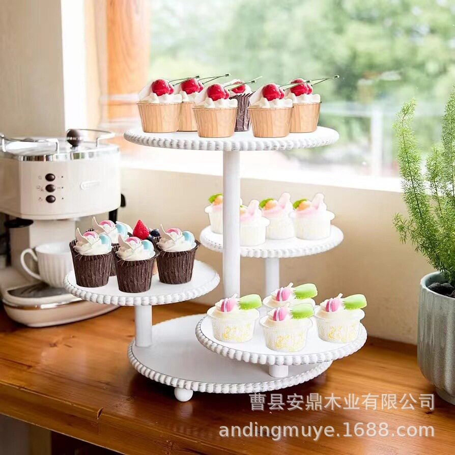 实木多层甜品台蛋糕架展示架