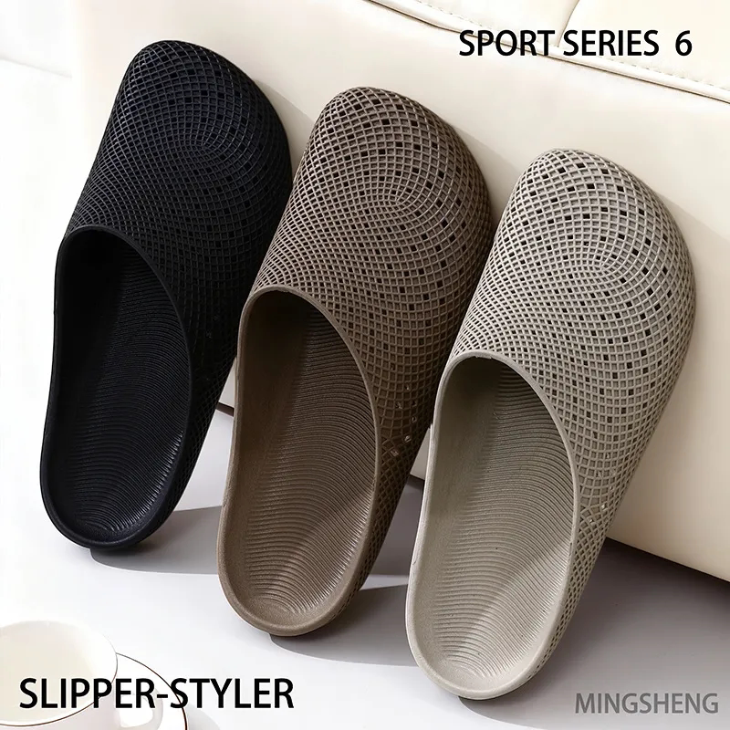 厨师鞋男鞋夏季外穿厨房男士一脚蹬劳保鞋休闲透气洞洞半包拖鞋