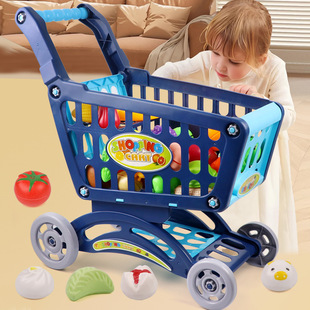 儿童大号购物车益智玩具男女孩过家家水果仿真厨房超市学步手推车