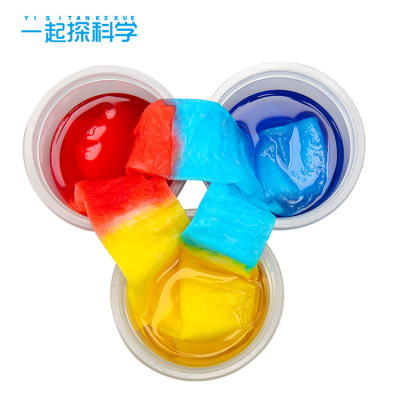科技小制作steam色彩传递中小学生益智趣味物理毛细现象手工材料
