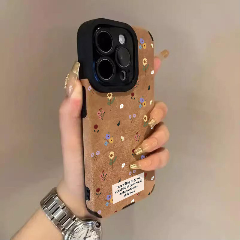 胜壳苹果手机壳翻毛皮小碎花小众