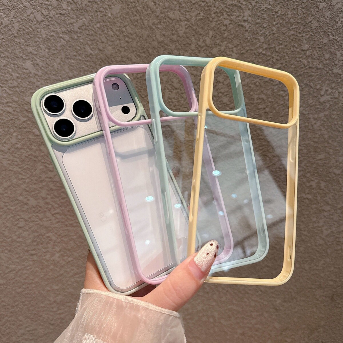 ins日韩马卡龙纯色夏天超火简约透明亚克力适用苹果16promax手机壳iphone15网红13pro糖果色14高级感12男女11