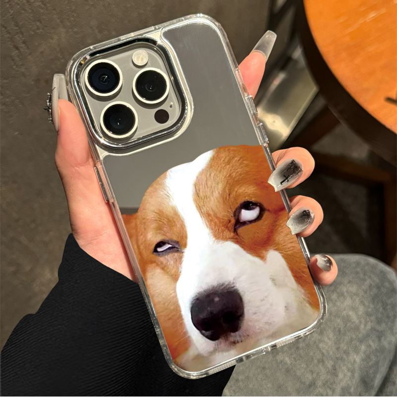 胜壳可爱搞怪白眼小狗手机壳情侣