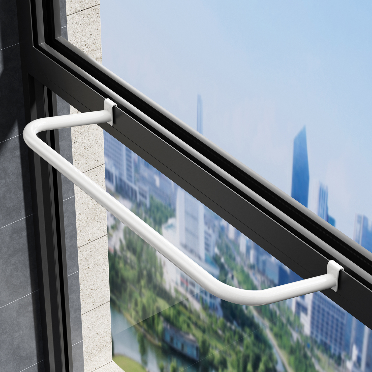 阳台晾衣架窗框简易衣架晾衣神器家用凉衣服杆子挂窗不占地晾衣杆