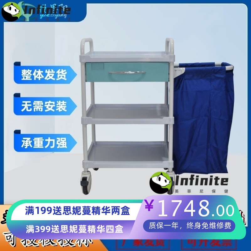 医院用钢制护理车污物车晨间护理车被服污衣扫床车器械台车出口型
