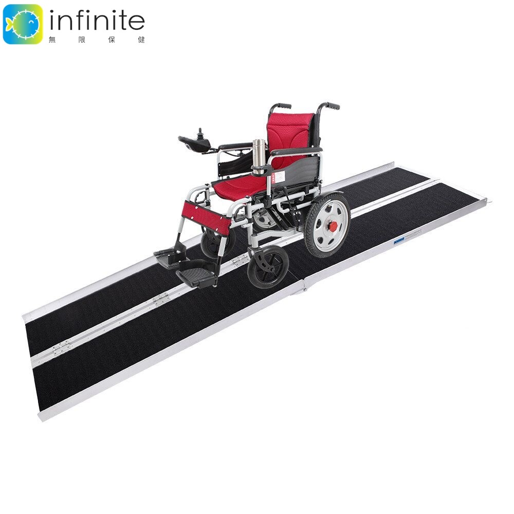 双折叠伸缩轮椅发电机铝合金斜坡板坡道folding wheelchair ramp