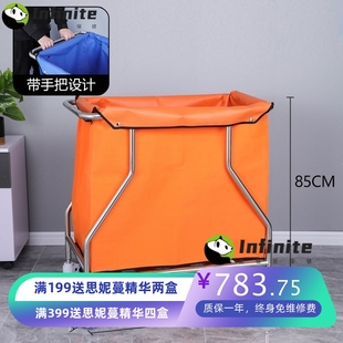 医用污物车脚踏式双桶污衣车护理车扫床车晨护车病房清理车脚踩式