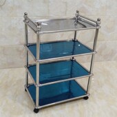 餐车万向轮 收纳架调料架厨房架 不锈钢脸盆架 火锅店菜架置物架