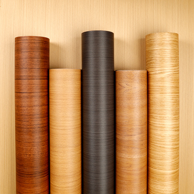 卡沃森柔性装饰木纹贴纸仿木防水墙纸自粘酒店工程专用膜波音软片