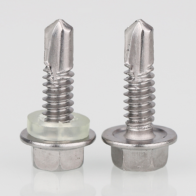 M4.8M5.5M6.3*x25x32mm410不锈钢自钻自攻燕尾螺钉外六角钻尾螺丝